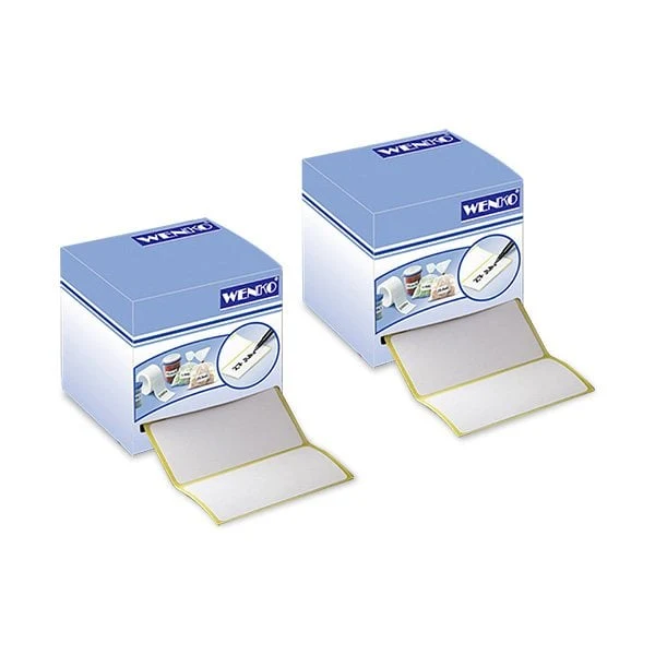 Lot de 2 x 500 étiquettes adhésives blanches Wenko by Maximex