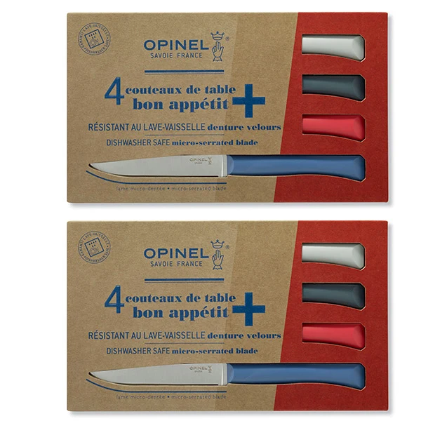 Lot de 2 coffrets 4 couteaux de table Primo Opinel