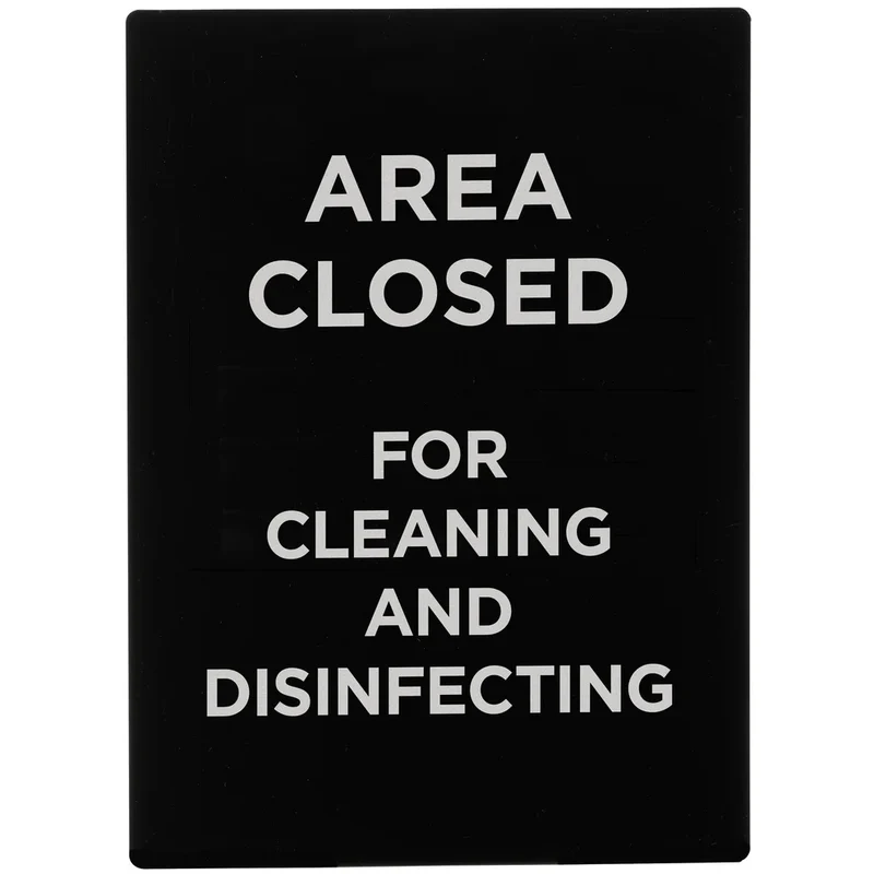 SGN-807 - Stanchion Frame Sign - Area Closed For Cleaning & Disinfecting