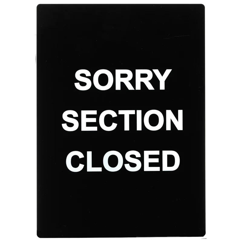 SGN-804 - Stanchion Frame Sign - Sorry Section Closed