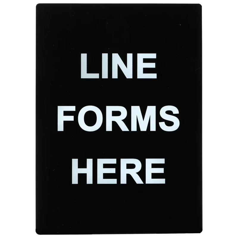 SGN-803 - Stanchion Frame Sign - Line Forms Here