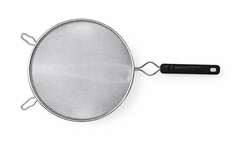 Sub-equip,MSS-8.5, 8.2"/20.8cm Dia Medium Stainless Steels Mesh Strainer with Black Handle and Double Ear