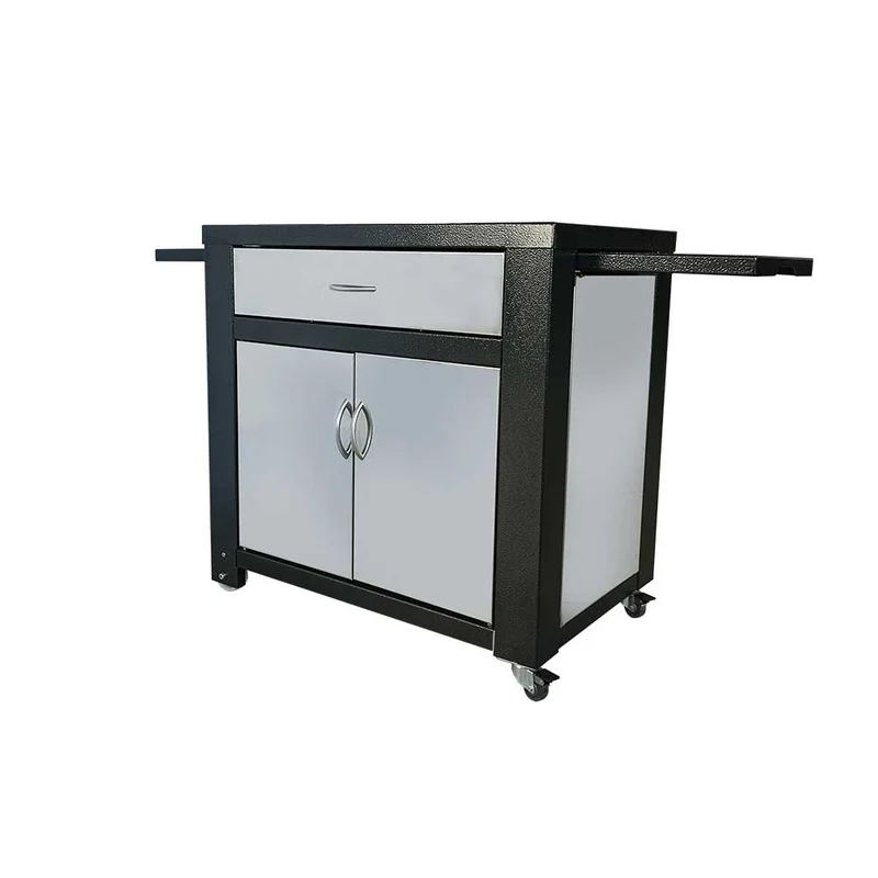 Chariot inox et acier époxy pour plancha gaz ou électrique - PLANCHA TONIO