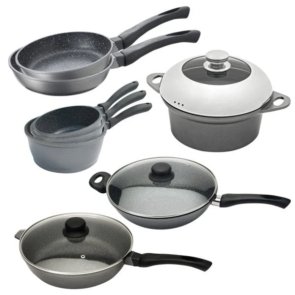 Batterie de cuisine 8 pièces revêtement Dur comme la pierre Mathon