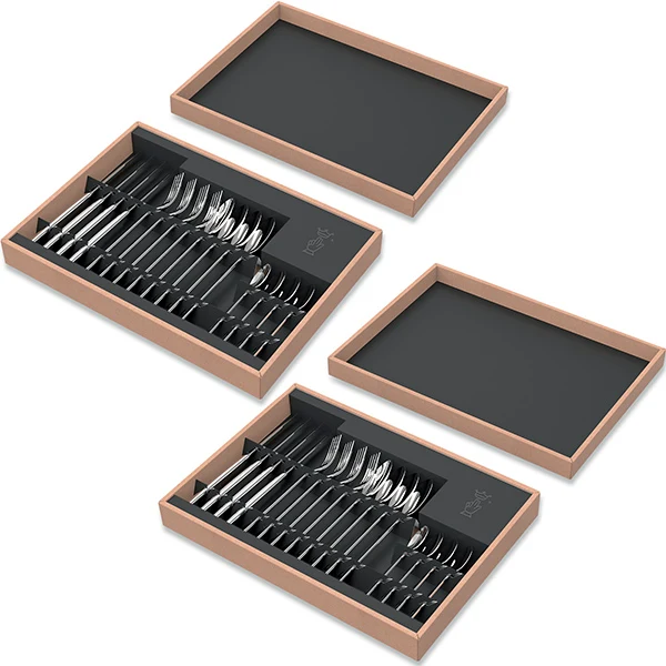 Lot de 2 ménagères Perpétue 16 pièces en inox Opinel
