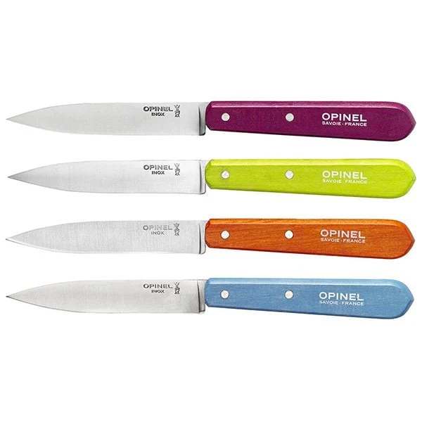 Coffret 4 couteaux office N°112 lame inox 10 cm 4 coloris