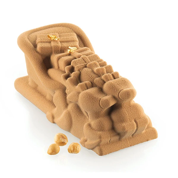 Kit moule à bûche Pôle Nord traineau du père noël Silikomart