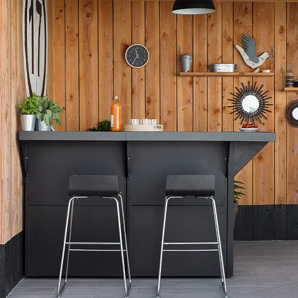 Modulo comptoir bar 120 cm gris cargo ENO