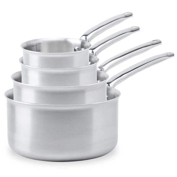 Lot 4 casseroles inox Alchimy 14, 16, 20 et 24 cm De Buyer