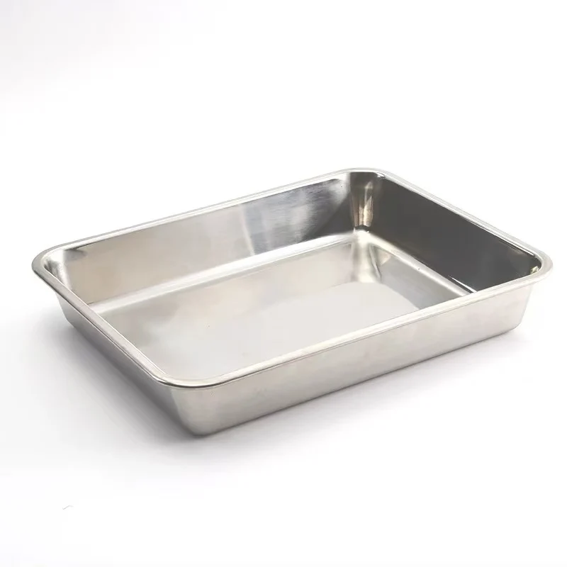 CHEFCO,SST-108, Stainless Steel Tray (10.5"L x 8.27"W x 1.77"H)