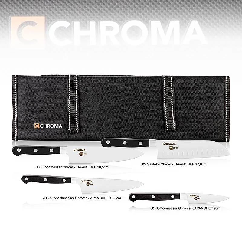 Haiku - Chroma Azubi Messer Set Japanchef ( J01, J03, J06, J09 + Tasche KB1), 5 tlg.