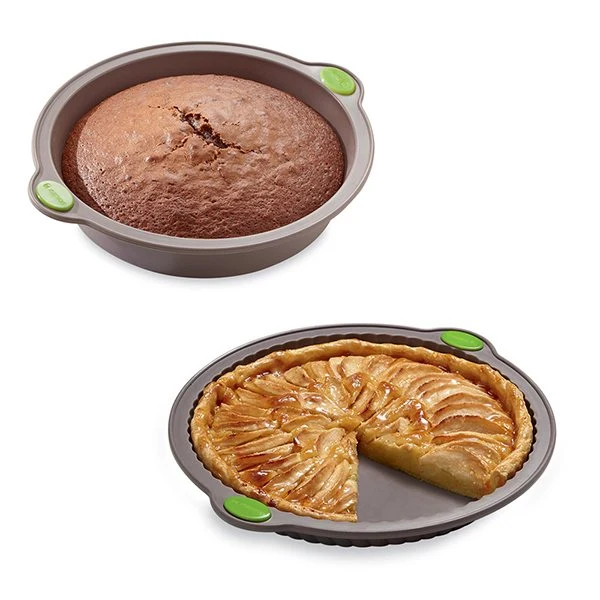 Lot moule à manqué 24 cm et moule à tarte 26 cm Rigiflex Mathon
