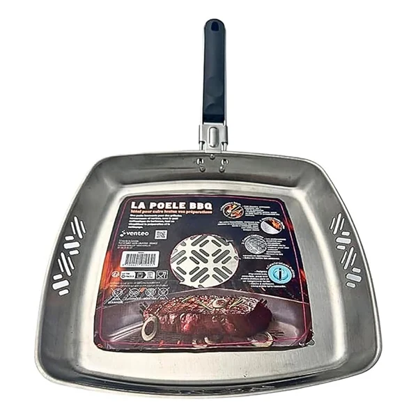 Poêle à barbecue en inox Kitchenpro