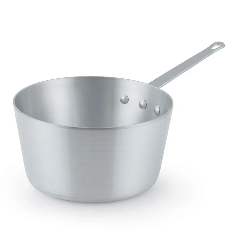 Sub-equip,ASP-1.5QT, Heavy-Weight Tapered Aluminium Natural Finish Sauce Pan(15cm/5.9" Dia ,3mm Thickness)