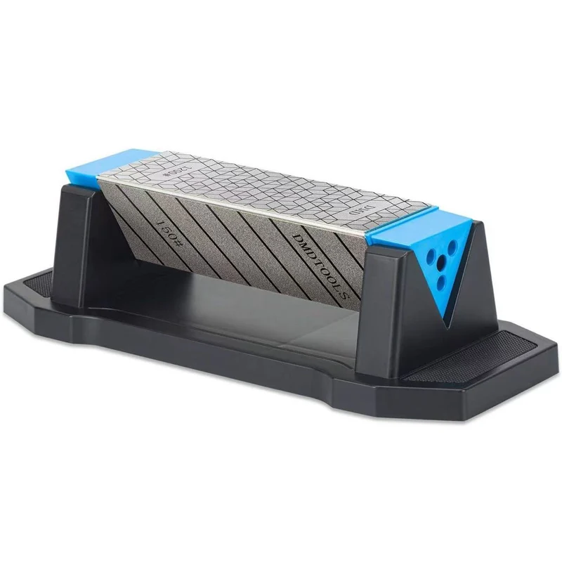 DMD Diamond Whetstone Knife Sharpener, 3-Sided Grit Coarse 150 | Medium 325 | Extra Fine 1200, Multi-Use Diamond Plate Honing Stone, Professional Sharpening Tool
