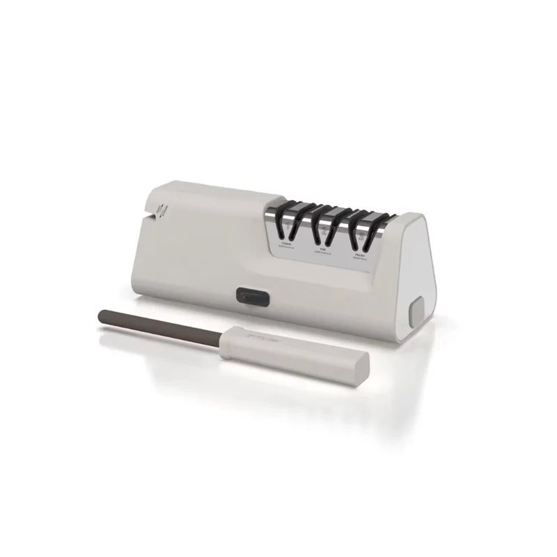 RE006 Upscale Multi Functional Electric Knife Sharpener with Box, Household Kitchen Diamond Stone Whetstone Grinding Scissors