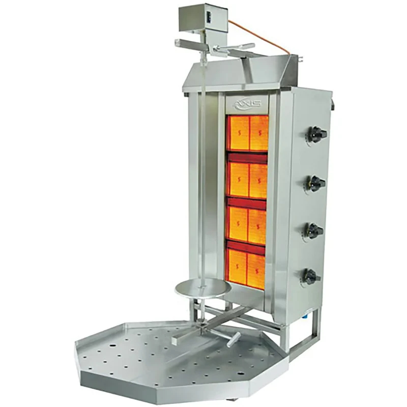 Axis AX-VB4 Natural Gas/Propane 4 Burner Shawarma/Doner Broiler