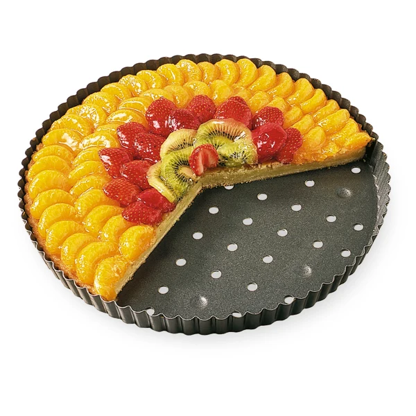 Tourtière perforée acier revêtu antiadhérent 30 cm Mathon