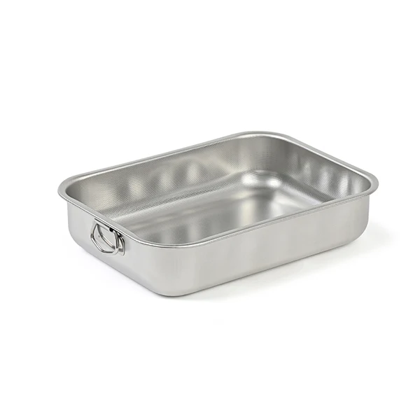 Plat à four rectangulaire en inox 40 x 28 cm Steel Pan