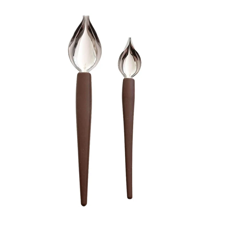 Cuillère Plume inox pour dressage assiette - Daudignac