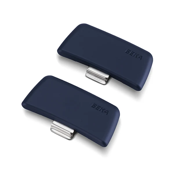 Set 2 anses amovibles en bakélite bleues Soft touch Evolution Beka
