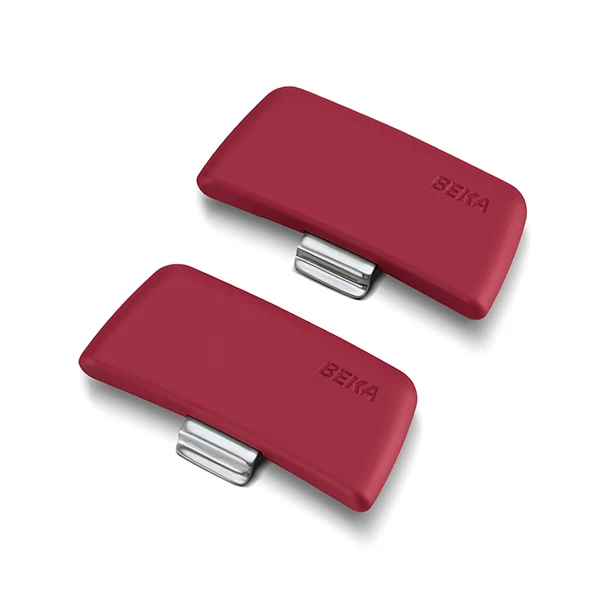 Set 2 anses amovibles en bakélite rouges Soft Touch Evolution Beka