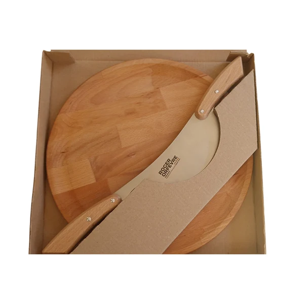 Coffret couteau Pizza Rocket et planche à pizza 33 cm Roger Orfèvre