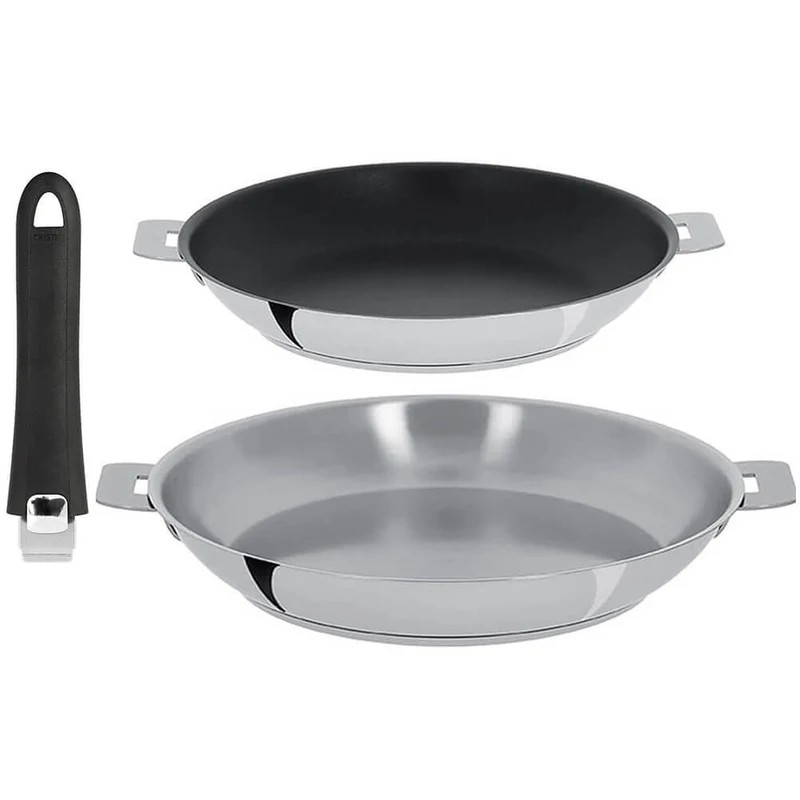 Lot de 2 poêles Mutine avec 1 poignée OFFERTE - CRISTEL