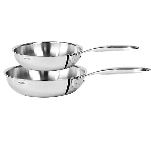 Lot de 2 Poêles Sautoir Inox Castel'Pro - CRISTEL
