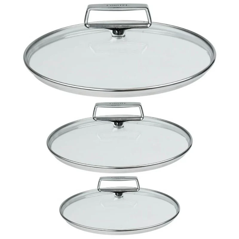 Lot de 3 Couvercles en verre bombé Castel'Pro - CRISTEL