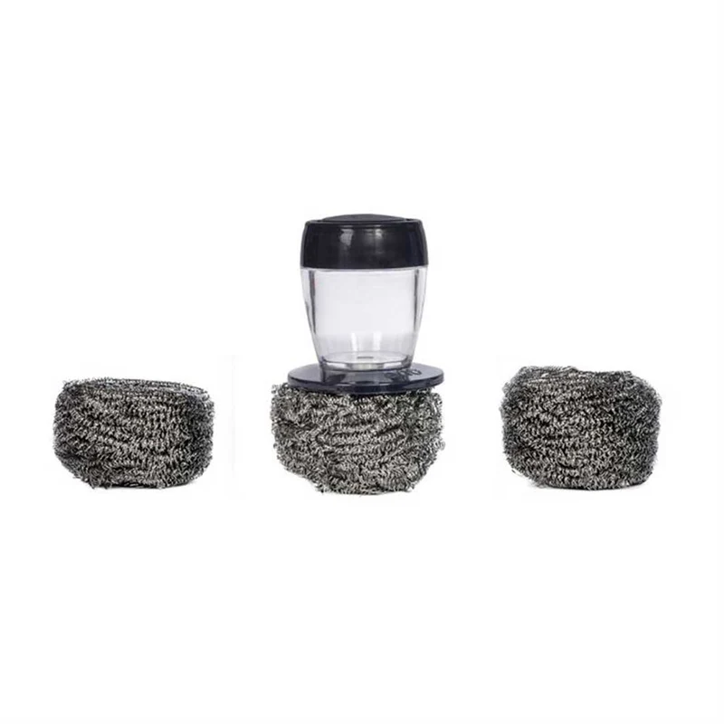 Kit support et 3 boules inox pour nettoyage de plancha - ENO