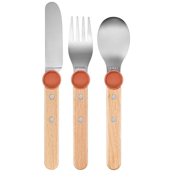 Set de 3 couverts pour enfant Le petit Gourmet Corail Opinel