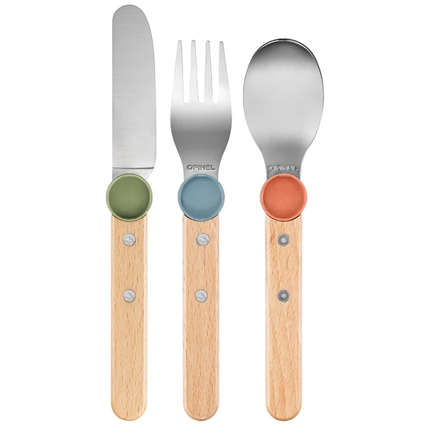 Set de 3 couverts pour enfant Le petit Gourmet Panaché Opinel