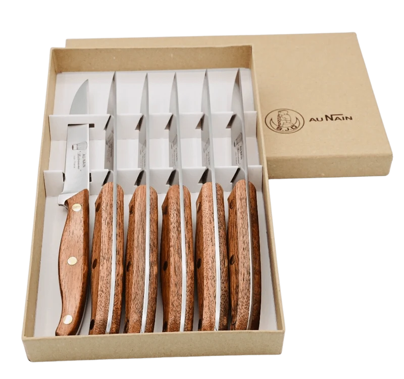 Coffret de 6 couteaux à Steak Bistronome Manche Palissandre - Au Nain