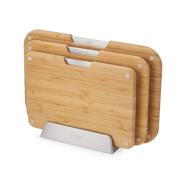 Set de 3 planches en bambou Nest et support de rangement Joseph Joseph