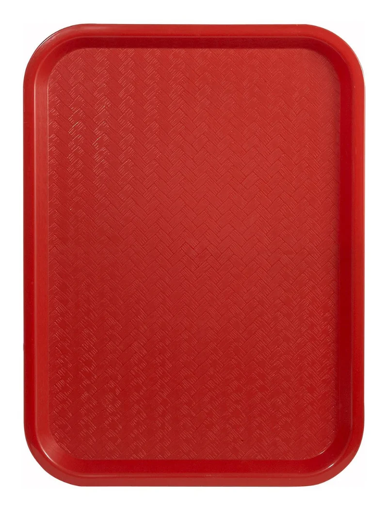 Sub-equip,PT-1216R,High Quality Plastic Fast Food Tray, 12"x 16",Red