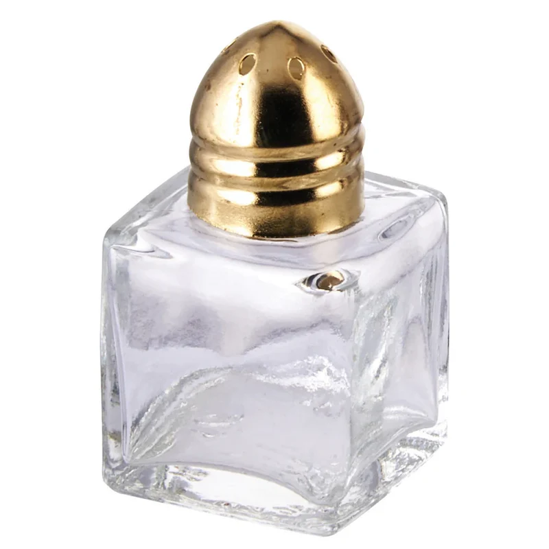 CHEFCO,GL-101,Brass & Glass 0.5oz Square Shaker