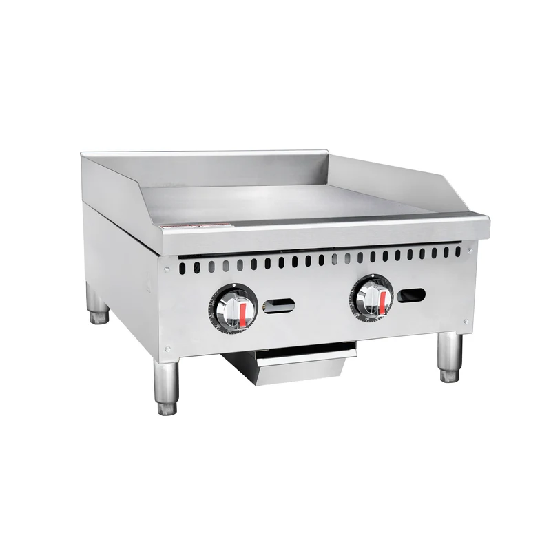 Turbo Range, TR-G24MD-T, 24" Gas Countertop Griddle with thermostatic Controls-60,000BTU