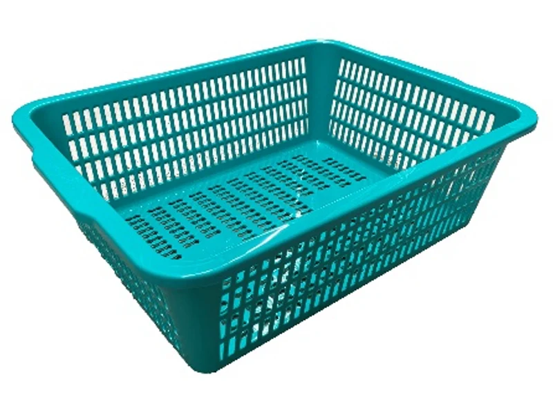 CHEFCO,FC052, Green Rectangular Vegetable Wash Basket (Medium Grid)-21.5"Lx15.9"Wx6.5"H