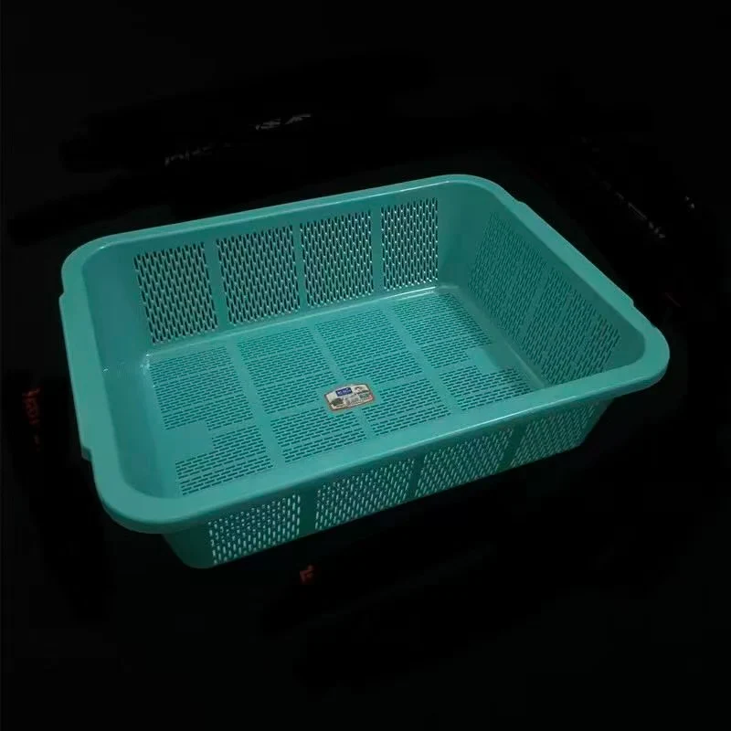 CHEFCO,FC064, Green Rectangular Vegetable Wash Basket (Fine Grid)-16.2"Lx12.2"Wx4.3"H