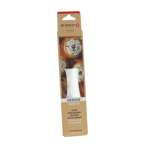 100 bandes transparentes pour cercles 4,5 cm De Buyer