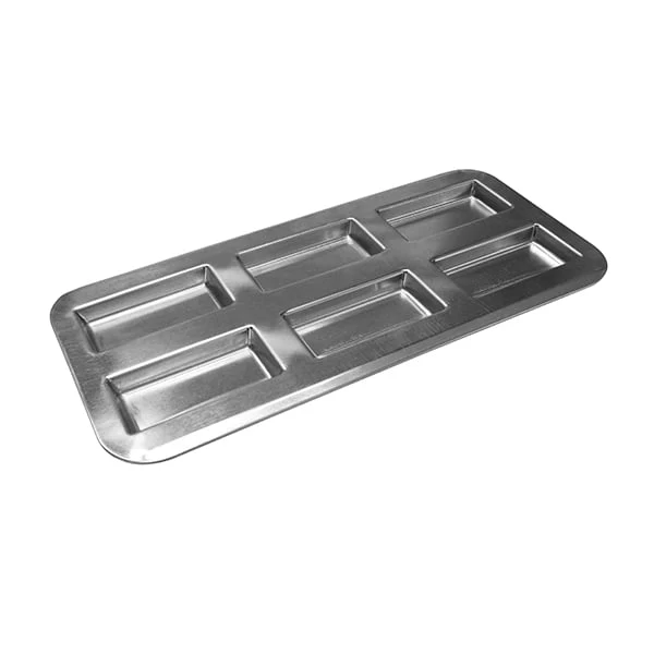 Plaque 6 financiers en fer blanc Gobel