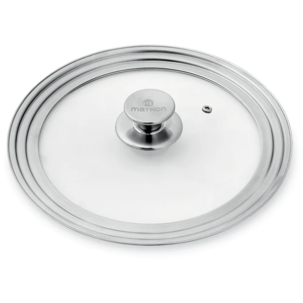 Couvercle en verre et inox multidiamètre 16, 18 et 20 cm Mathon