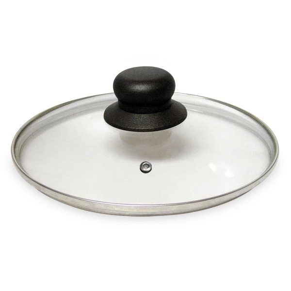 Couvercle en verre cerclé inox 32 cm Baumalu