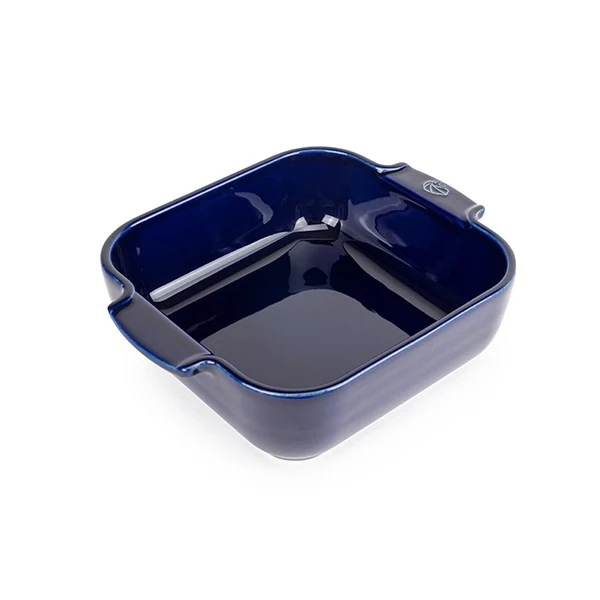 Plat à four céramique Appolia carré bleu 21 cm Peugeot