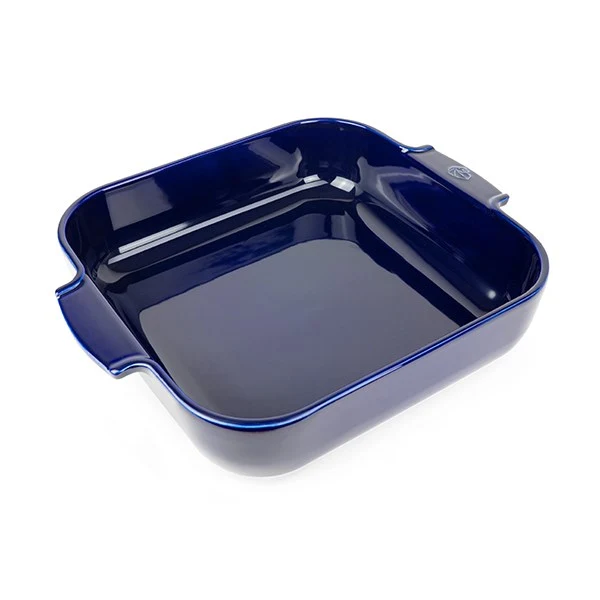 Plat à four céramique Appolia carré bleu 36 cm Peugeot