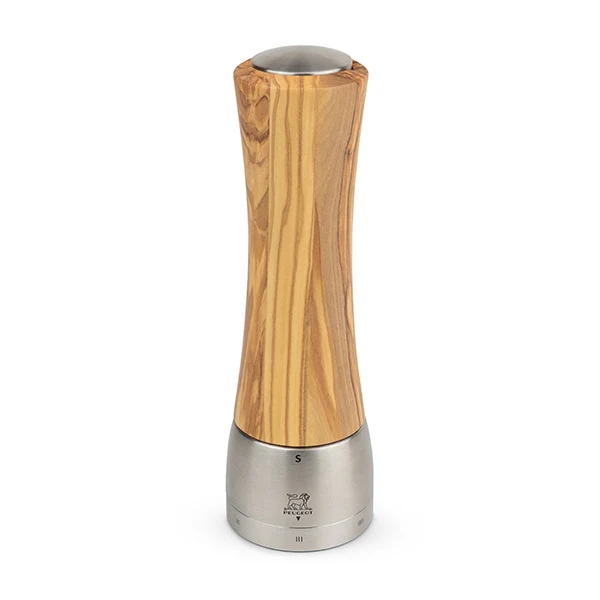 Moulin à sel Madras 21 cm en inox et bois d'olivier Peugeot