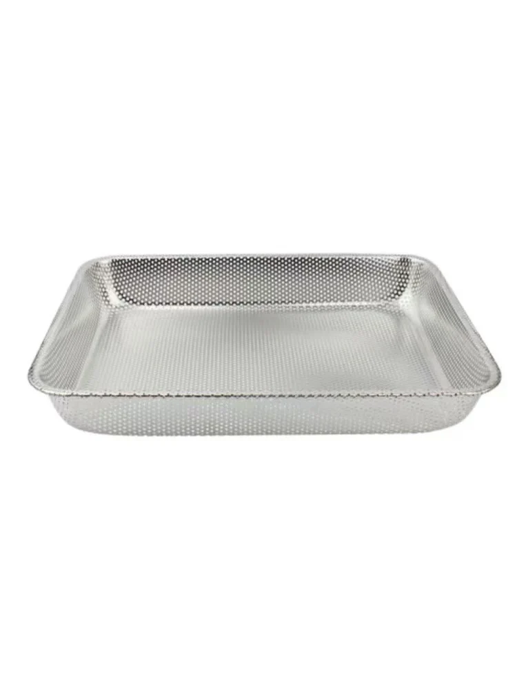 CHEFCO, SST-129P，12.6" L Perforated Stainless Steel Tray (12.7"L x 10"W x 2"H )