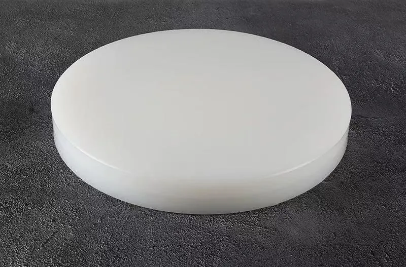 Sub-equip,CBWT-405,Round Plastic Cutting Board, 15.4"x1.7"H, White