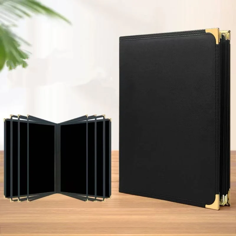 CHEFCO,PMCS-10K,Menu Cover, Six Pages, Black Cover, fits A4 paper,210X297MM